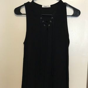 Lace up tank top